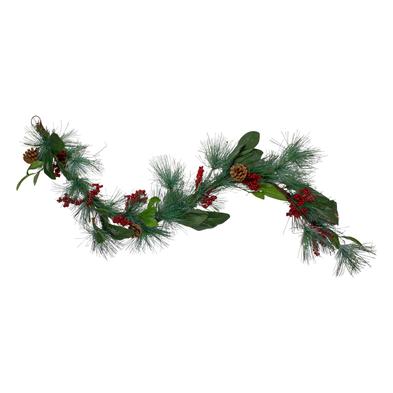 Northlight Real Touch™️ Mixed Pine and Berries Artificial Christmas Garland - 5' x 6" - Unlit